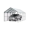 Clearance Metal Carport 12' x 20', Heavy Duty Udendørs Garage, Robust, Velegnet til både, Beskyttelse mod vejr og UV-stråler Skure, Garager & Carports