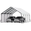 Best Metal Carport 20x20 fod, Udendørs Bilgarage, Kraftig og Vejrbestandig Skure, Garager & Carports