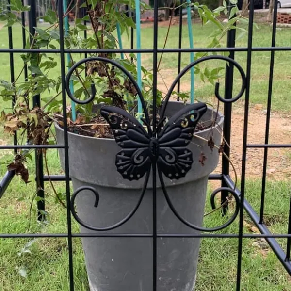 Outlet Metal havebue til klatreplanter, holdbar sort bue til roser og vinstokke, perfekt til bryllup, fest og have 7,15 fod Buer, Spalier, Lysthuse Uden Tag