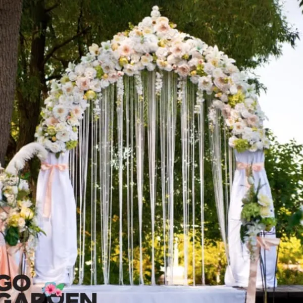 Clearance Metal havepergola til blomster, roser, klatreplanter, støtte, bue, ankre, have Buer, Spalier, Lysthuse Uden Tag