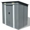 Discount Metal haveskur med ventilationsåbninger - Opbevaringsskur | Farve: Grå Skure, Garager & Carports