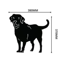 Havedekorationer^Metal Hunde Dekorative Havepæle Hundesilhuet Havedekoration til Udendørs Græsplænepynt Haveskilt