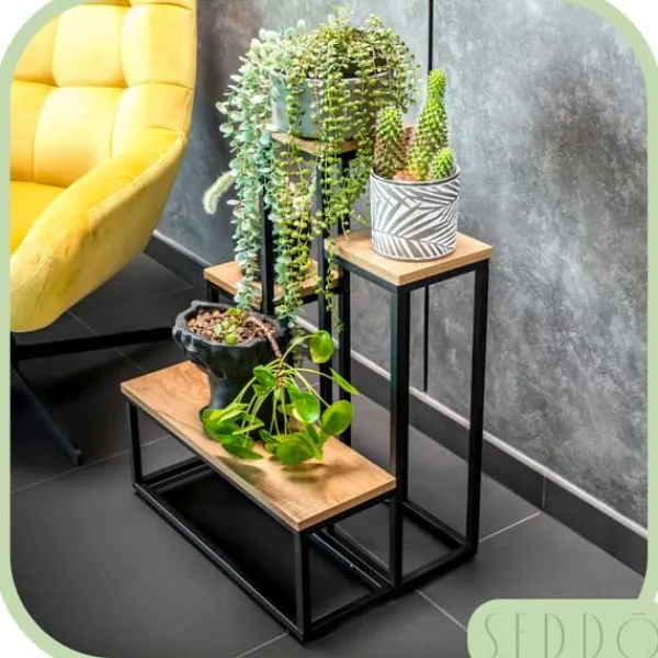 Clearance Metal stående blomsterstativ til blomster, planter, potter, industriel hylde 68 Plantestativer