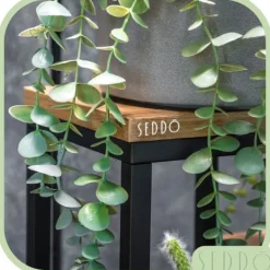 Discount Metal stående blomsterstativ til blomster og planter, 3-etagers hylde, loft 68 Plantestativer