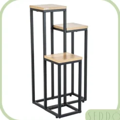 Discount Metal stående blomsterstativ til blomster og planter, 3-etagers hylde, loft 68 Plantestativer