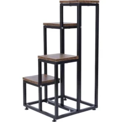 Sale Metalblomsterstativ 4-lags, niveaudelt stativ til potter, planter og blomster Plantestativer