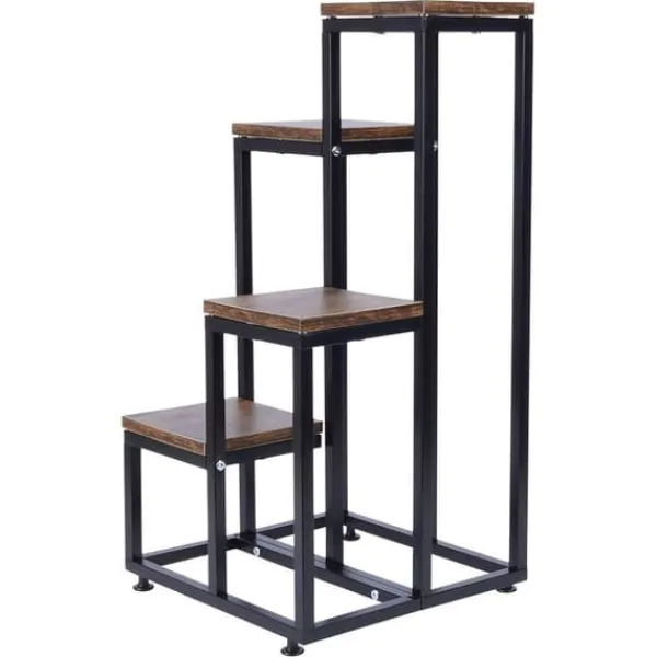 Sale Metalblomsterstativ 4-lags, niveaudelt stativ til potter, planter og blomster Plantestativer