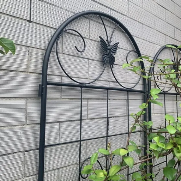 Krukker & Plantebeholdere^Metalgitter 2-pak til klatreplanter, støtte til potteplanter, stueplanter, blomster, grøntsager og havedekoration indendørs/udendørs