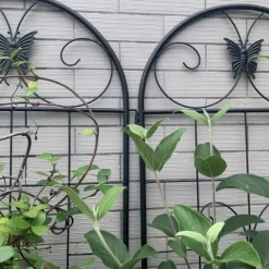 Krukker & Plantebeholdere^Metalgitter 2-pak til klatreplanter, støtte til potteplanter, stueplanter, blomster, grøntsager og havedekoration indendørs/udendørs