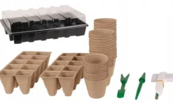 Clearance Mini drivhusplantesæt med 67 elementer Kit Til Plante- & Urtedyrkning