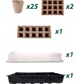 Discount Mini drivhusplantesæt med 30 dele Kit Til Plante- & Urtedyrkning