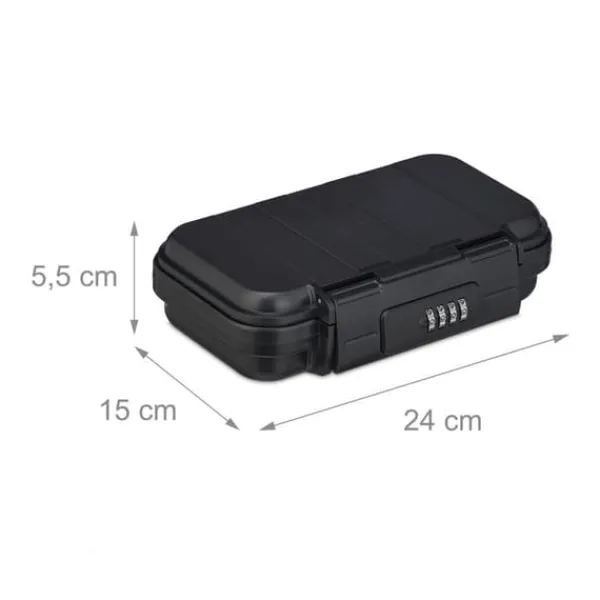 Best Mini pengeskab, 5.5x24x15 cm, Sort Pengeskabe