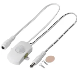 Clearance Mini PIR infrarød bevægelsessensor til LED-strimmel - hvid, 5A, DC 6-24V Bevægelsesdetektorer