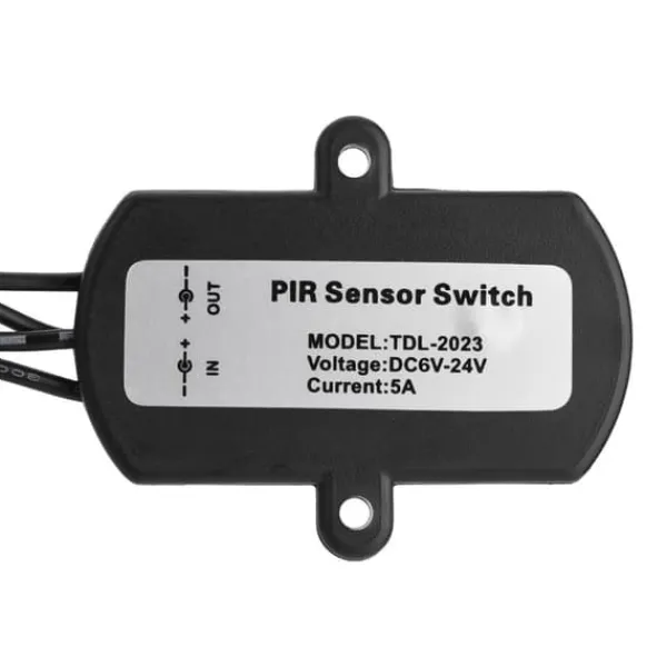 Discount Mini PIR infrarød bevægelsessensor til LED-strimmel - sort, 6-24V, 5A Bevægelsesdetektorer
