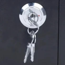 Pengeskabe^Mini Safe, 4,6 Liters Kapacitet, Mekanisk Lås, 3 Nøgler Inkluderet, Holdbart Q235 Stål, Vægmonterbar