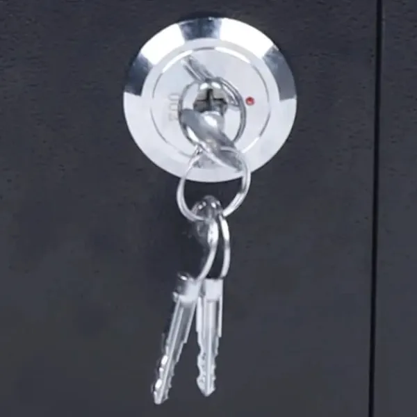 Pengeskabe^Mini Safe, 4,6 Liters Kapacitet, Mekanisk Lås, 3 Nøgler Inkluderet, Holdbart Q235 Stål, Vægmonterbar