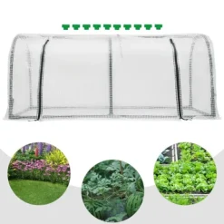 Online Minidrivhus - Altan-/Tomatdrivhus - 120×60×50 cm - Rullevinduer - Til altan og have - Hvid Drivhus