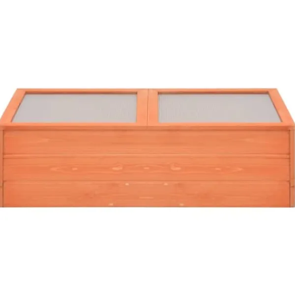 Drivhus^Minidrivhus i træ med hængslet låg - Beskyt dine planter | Størrelse: 100x50x34 cm