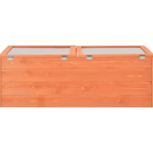 Drivhus^Minidrivhus i træ med hængslet låg - Beskyt dine planter | Størrelse: 100x50x34 cm