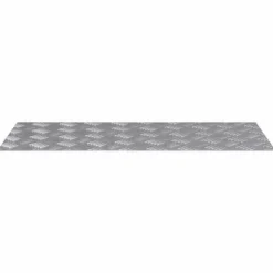 Clearance Moderne Aluminium Checker Plader - Skridsikre Trin | Størrelse: 90x40 cm | Farve: Sølv Pejse