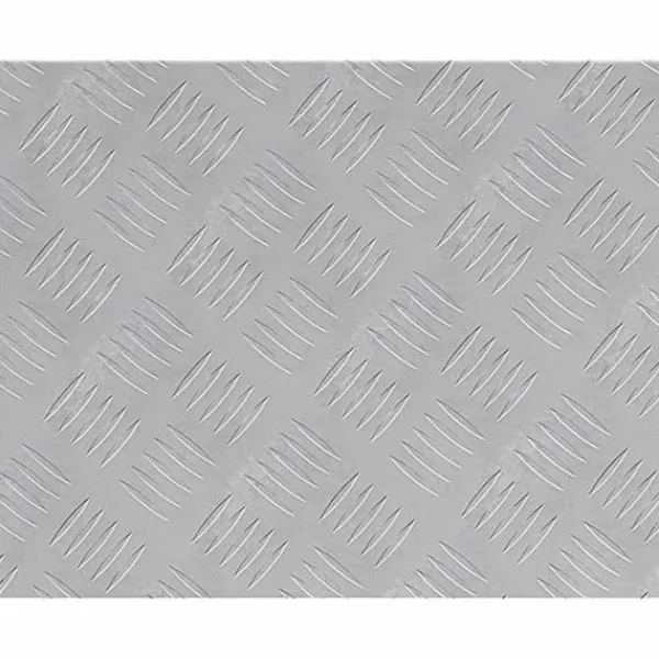 Pejse^Moderne Aluminium Checker Plader 2 stk - Skridsikre Trappetrin | Størrelse: 50x40 cm | Farve: Sølv