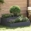 Outlet Moderne blomsterkrukke i stål - UV-resistent og holdbar | Størrelse: 100x100x50 cm | Farve: Antracit Krukker & Plantebeholdere