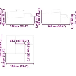 Outlet Moderne blomsterkrukke i stål - UV-resistent og holdbar | Størrelse: 100x100x50 cm | Farve: Antracit Krukker & Plantebeholdere