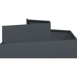Outlet Moderne blomsterkrukke i stål - UV-resistent og holdbar | Størrelse: 100x100x50 cm | Farve: Antracit Krukker & Plantebeholdere