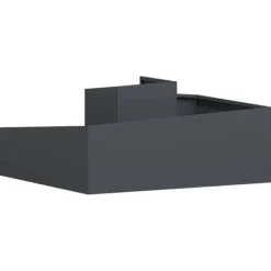 Outlet Moderne blomsterkrukke i stål - UV-resistent og holdbar | Størrelse: 100x100x50 cm | Farve: Antracit Krukker & Plantebeholdere