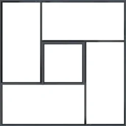Outlet Moderne blomsterkrukke i stål - UV-resistent og holdbar | Størrelse: 100x100x50 cm | Farve: Antracit Krukker & Plantebeholdere