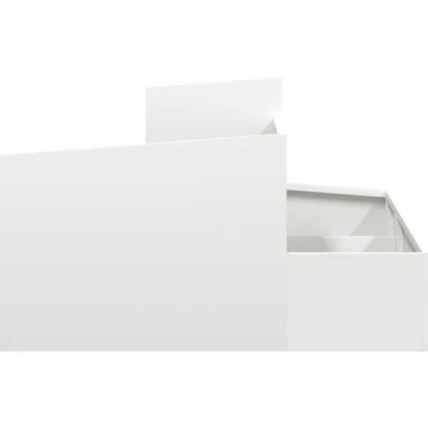 Krukker & Plantebeholdere^Moderne blomsterkrukke i stål - Indendørs & udendørs | Farve: Hvid | Størrelse: 80x80x50 cm