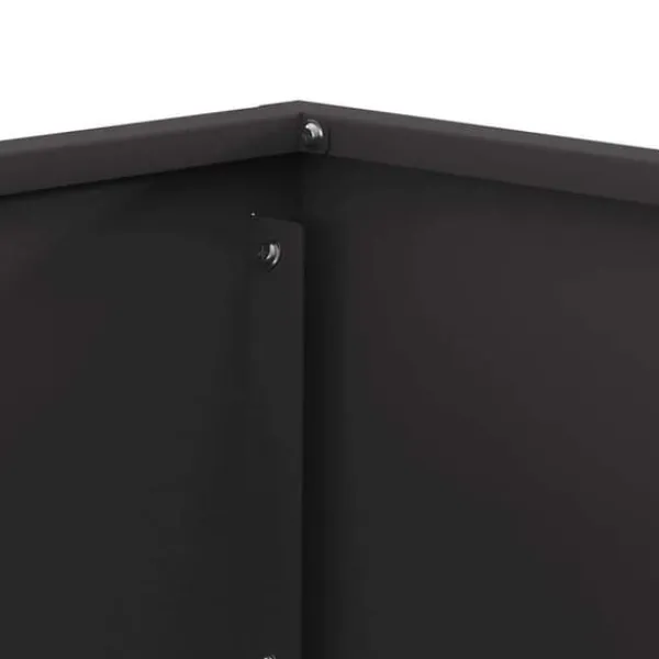 Brændeovne^Moderne bålsted i stål 60x60x35 cm - Udendørs ildsted | Farve: Sort