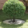 Træ^Moderne dekorativ trækrukke 5 pcs - Flade træ ringe | Størrelse: Ø30/60 cm | Farve: Sølv