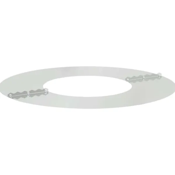 Træ^Moderne dekorativ trækrukke 5 pcs - Flade træ ringe | Størrelse: Ø30/60 cm | Farve: Sølv