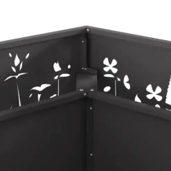 Outlet Moderne firkantet bålsted i koldvalset stål | Størrelse: 80x80x30 cm | Farve: Sort Pejse
