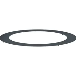 Buskads^Moderne flad træring i stål - Dekorativ rund krukke | Diameter: Ø90/120 cm | Farve: Antracit