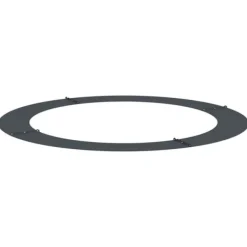 Buskads^Moderne flad træring i stål - Dekorativ rund krukke | Diameter: Ø90/120 cm | Farve: Antracit