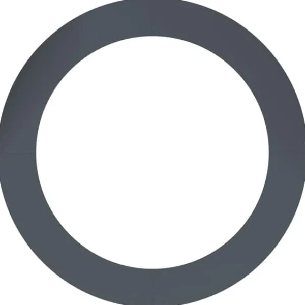 Buskads^Moderne flad træring i stål - Dekorativ rund krukke | Diameter: Ø90/120 cm | Farve: Antracit