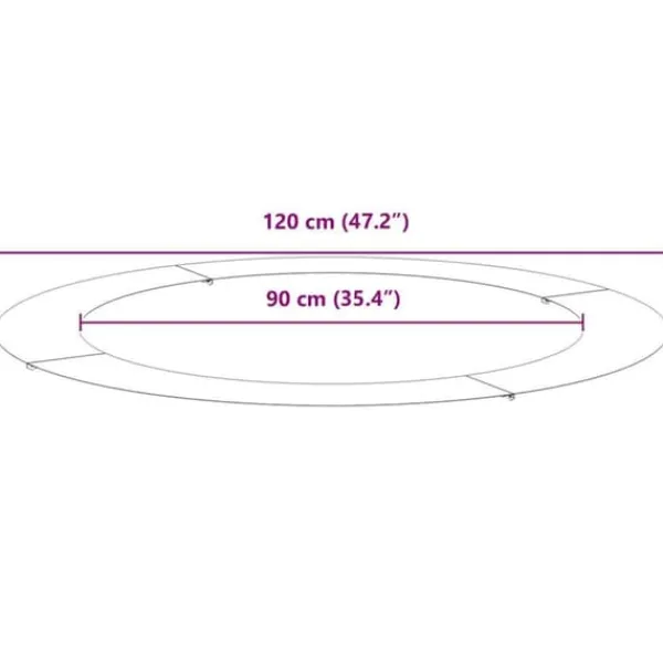 Buskads^Moderne flad træring i stål - Dekorativ rund krukke | Diameter: Ø90/120 cm | Farve: Antracit