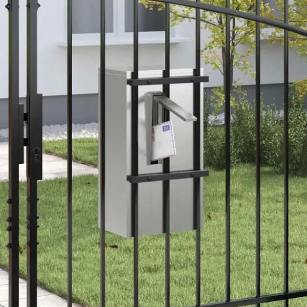 Online Moderne galvaniseret stål postkasse - Rektangulær design | Farve: Sort | Størrelse: 30x23x55 cm Postkasser & Brevindkast