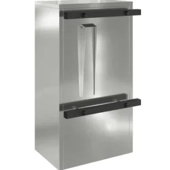 Online Moderne galvaniseret stål postkasse - Rektangulær design | Farve: Sort | Størrelse: 30x23x55 cm Postkasser & Brevindkast