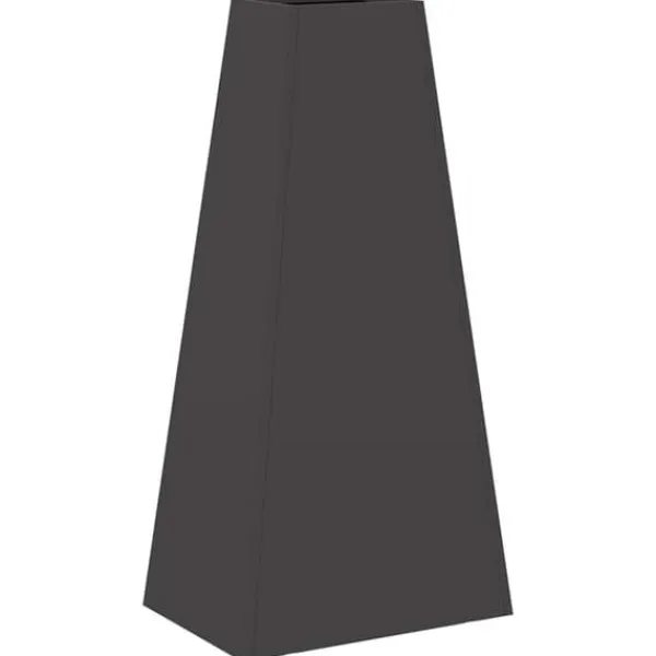 Moderne kegleformet bålsted i koldvalset stål | Farve: Sort | Størrelse: 50x35x100 cm Brændeovne