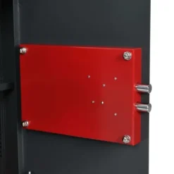 Clearance Moderne metal sikkerhedsboks med lås | Størrelse: 31x35x50 cm | Farve: Grå Pengeskabe