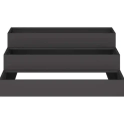 Plantningsbænke^Moderne metalhavekrukke i stål - Designet til udendørs brug | Størrelse: 90x90x35 cm | Farve: Sort
