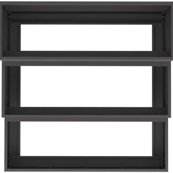 Plantningsbænke^Moderne metalhavekrukke i stål - Designet til udendørs brug | Størrelse: 90x90x35 cm | Farve: Sort
