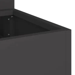 Plantningsbænke^Moderne metalhavekrukke i stål - Designet til udendørs brug | Størrelse: 90x90x35 cm | Farve: Sort