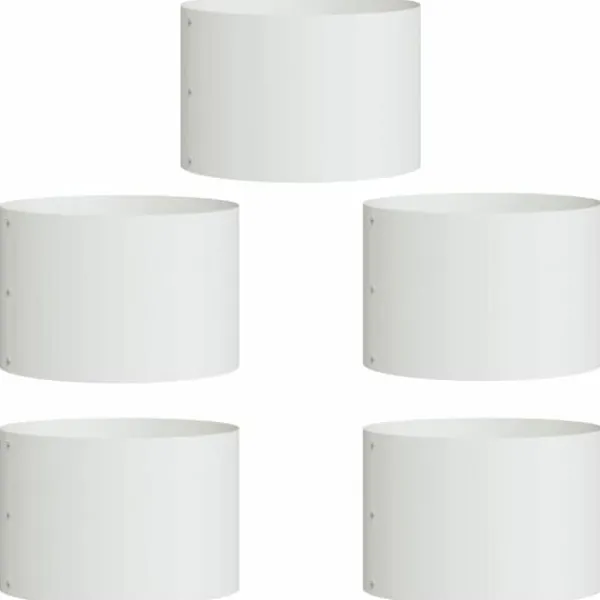 Sale Moderne plante stativ i stål - 5 stk | Farve: Hvid | Størrelse: 30x30x20 cm Krukkeplanter Indendørs