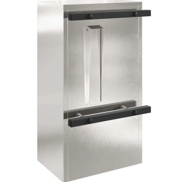 Postkasser & Brevindkast^Moderne postkasse i rustfrit stål - Rektangulær | Farve: Sort | Størrelse: 30x23x55 cm