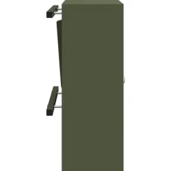 Postkasser & Brevindkast^Moderne postkasse i stål - Rektangulær olivengrøn | Størrelse: 30x23x55 cm