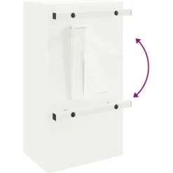 New Moderne postkasse i stål - Rektangulær design | Farve: Hvid | Størrelse: 30x23x55 cm Postkasser & Brevindkast